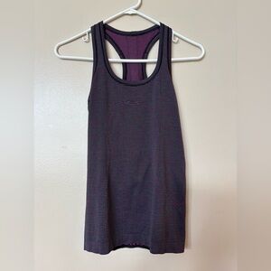 lululemon athletica Purple and Black Swiftly Tech Tank Top